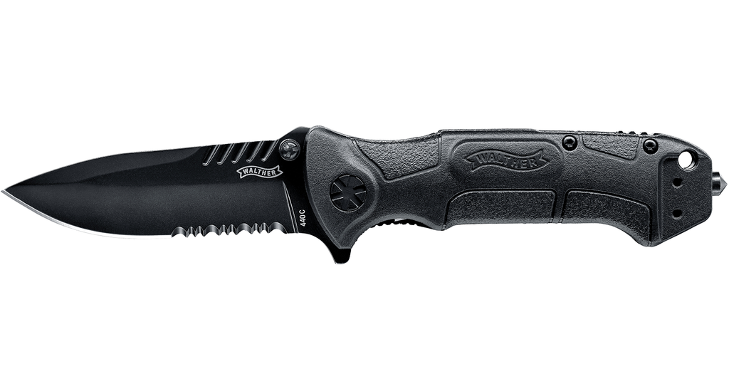 Knife Walther Black Tac 2 Knife 440C, EDC, knives, one-handed folding - Frontier Outdoors Australia
