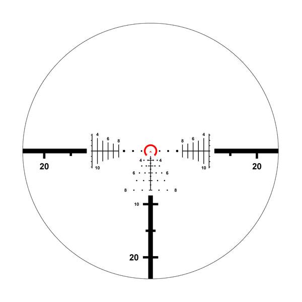 PLxC 1–8×24mm FFP RDB – ACSS Raptor 5.56/.308 Yards G2 Reticle