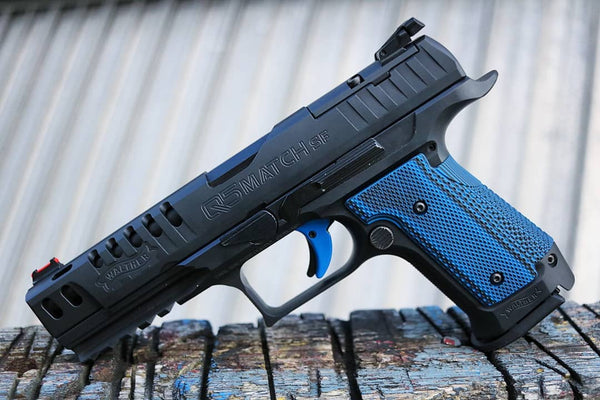 LOK Grips Walther Q5 Match SF Thin Checkered Blue Black
