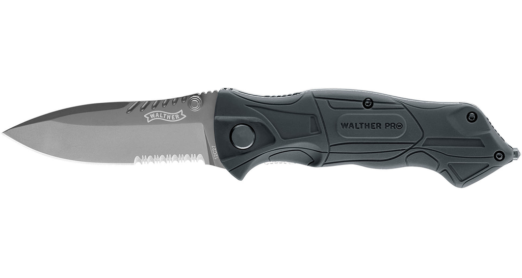 Knife Walther Pro Black Tac Pro Knife 12C27, EDC, knives, one-handed folding - Frontier Outdoors Australia